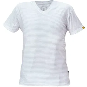 Cerva Antistatické tričko s krátkym rukávom do V NOYO ESD - Biela | XXXL
