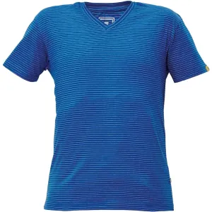 Cerva Antistatické tričko s krátkym rukávom do V NOYO ESD - Kráľovská modrá | M