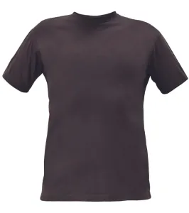 Tričko s krátkym rukávom Teesta unisex - veľkosť: XS, farba: tmavo hnedá