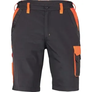 Pánske šortky Cerva Max Vivo - veľkosť: 54, farba: čierna/oranžová