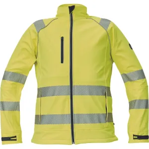 Cerva Reflexná softshellová bunda SHELDON HV - Žltá | L