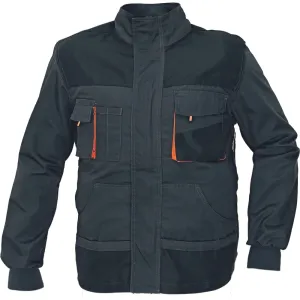 Odolná montérková bunda Emerton pánska - veľkosť: 48, farba: čierna/oranžová