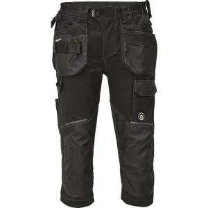 Strečové montérkové  3/4 nohavice Cerva Dayboro - veľkosť: 52, farba: čierna