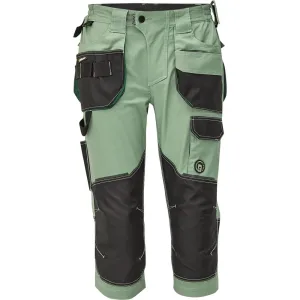 Strečové montérkové  3/4 nohavice Cerva Dayboro - veľkosť: 52, farba: machovo zelená