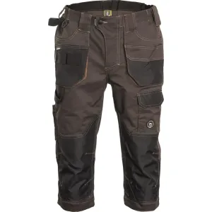 Strečové montérkové  3/4 nohavice Cerva Dayboro - veľkosť: 54, farba: tmavo hnedá