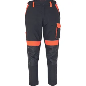 Cerva Max Vivo kalhoty Pánske pracovné nohavice 03520085 čierna/oranžová 48