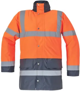 Ľahká zateplená reflexná bunda Sefton - veľkosť: XXL, farba: oranžová/navy