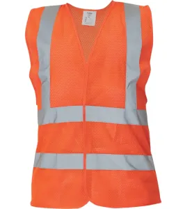 Reflexná pracovná vesta Quoll letná - veľkosť: XXL, farba: oranžová