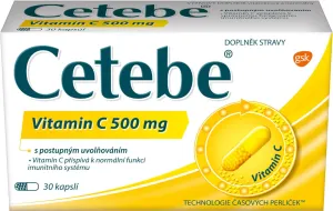 Cetebe Vitamín C 500 mg 30 kapsúl