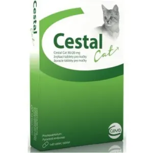 CESTAL Cat žuvacie tablety na odčervenie mačky 8tbl #1934055