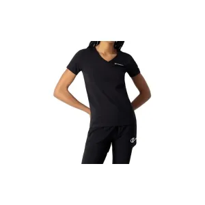 Champion V-NECK T-SHIRT Dámske tričko, čierna, veľkosť S