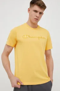 Bavlnené tričko Champion oranžová farba, jednofarebné