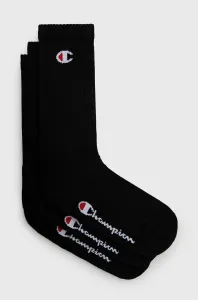 Champion 3PK CREW SOCKS Unisexové ponožky, čierna, veľkosť
