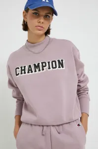 Mikina Champion 115439-EBY, dámska, fialová farba, jednofarebná