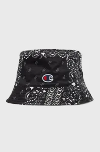 Obojstranný bavlnený klobúk Champion 805505 čierna farba, bavlnený #7257441