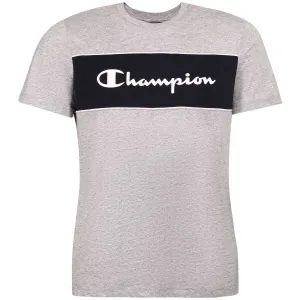 Champion CREWNECK COLOR BLOCK T-SHIRT Pánske tričko, sivá, veľkosť L