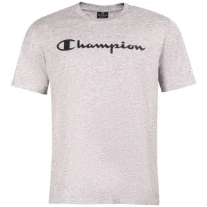 Champion CREWNECK LOGO T-SHIRT Pánske tričko, sivá, veľkosť M