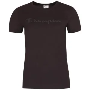 Champion CREWNECK T-SHIRT Dámske tričko, čierna, veľkosť M #460984