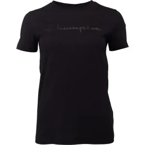 Champion CREWNECK T-SHIRT Dámske tričko, čierna, veľkosť #5695582