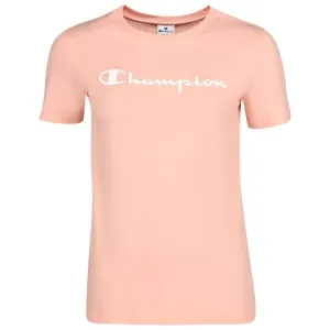 Champion CREWNECK T-SHIRT Dámske tričko, lososová, veľkosť M