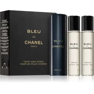 Chanel Bleu de Chanel Parfum - Twist and Spray čistý parfém pre mužov 3 x 20 ml