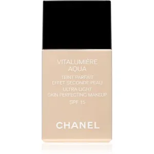 Chanel Vitalumière Aqua ultra ľahký make-up pre žiarivý vzhľad pleti odtieň 50 Beige SPF 15  30 ml