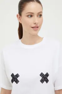 Bavlnené tričko Chantelle X biela farba #8738920