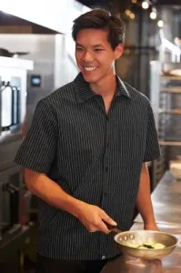 CHEF WORKS Exkluzívna pánska košeľa Chef Works s pruhmi M