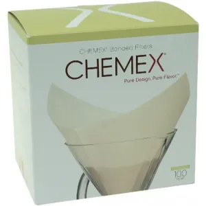 Chemex filtre skladané 6/8/10 šálok nebielené 100 ks