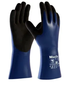 Protichemické rukavice ATG MaxiDry Plus 56-530 - veľkosť: 8/M, farba: modrá