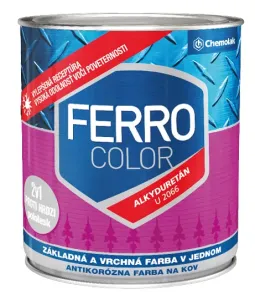 FERRO COLOR U 2066 - Syntetická farba 2v1 0,75 L 8185 - červená