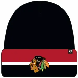 Chicago Blackhawks Split Cuff Knit Black UNI Hokejová čiapka