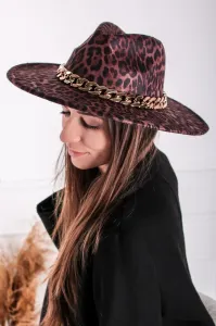 Škoricový leopardí klobúk Marlene