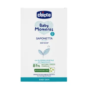CHICCO - Mydlo na ruky tuhé s rastlinným glycerínom Baby Moments 81 % prírodných zložiek 100 g