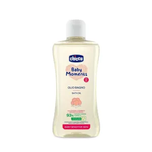 CHICCO - Olej do kúpeľa s bavlnou a vitamínom E Baby Moments Sensitive 93 % prírodných zložiek 200 ml