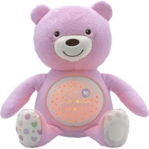 CHICCO Medvedík uspávačik s projektorom a hudbou Baby Bear First Dreams - ružová 0m+