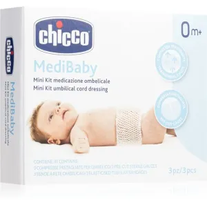 CHICCO MediBaby Mini Set na ošetrenie pupočníka (3 ks gáza + 3 ks sieťový obväz) 1x1 set