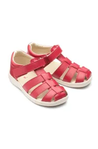Detské kožené sandále Chipmunks červená farba