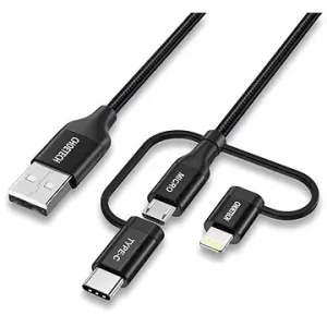Choetech 1.2 m MFI 3-in-1 usb-A to type-c+micro+lightening nylon cable