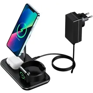ChoeTech MFM certified 3 in 1 Magnetic Wireless Charger for Iphone 12, 13 series and Apple watch ( w