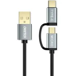 ChoeTech 2 in 1 USB to Micro USB + Type-C (USB-C) Straight Cable 1,2 m