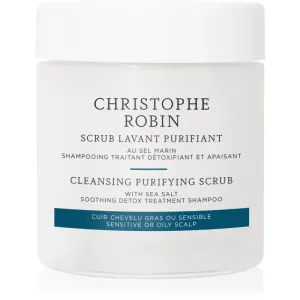 Christophe Robin Cleansing Purifying Scrub With Sea Salt šampónový peeling pre všetky typy vlasov 75 ml
