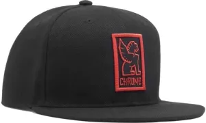 Chrome Baseball Cap Čierna-Červená