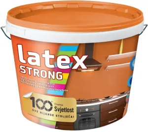 LATEX STRONG SATIN - Pololesklá interiérová umývateľná farba biela 15 l