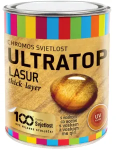 ULTRATOP - Hrubovrstvová lazúra s voskom 0,75 l oliva