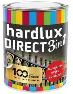 HARDLUX DIRECT 3v1 - Antikorózna farba na kov 2,5 l ral9007 - biela hliníková