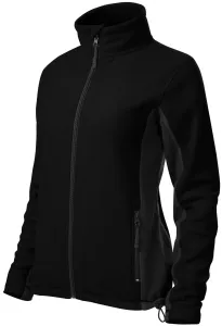 Dámska fleecová bunda kontrastná, čierna, 3XL
