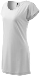 Dámske splývavé tričko/šaty, biela, S #4987835