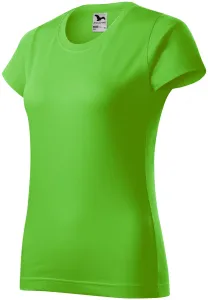 Dámske tričko jednoduché, jablkovo zelená, S #4608999