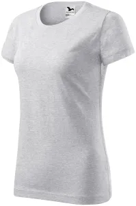 Dámske tričko jednoduché, svetlosivý melír, M